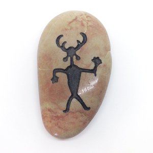 Rock Engraved Meditation Warrior